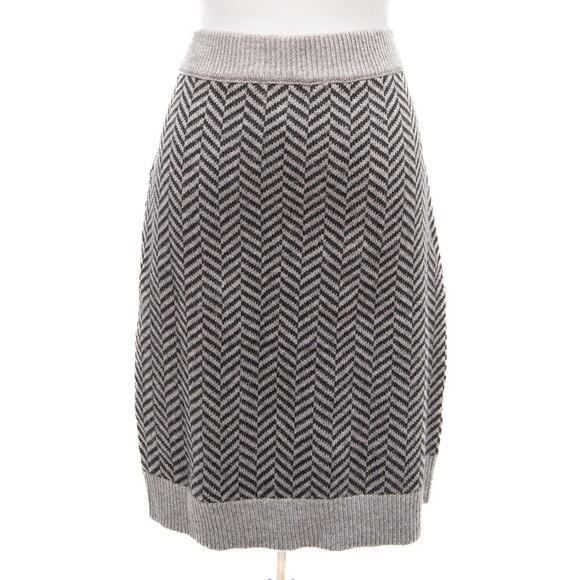 One Grey Day Gray Black Wool Blend Sweater Skirt Size Medium - Picture 1 of 8